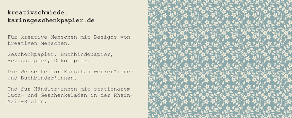 Geschenkpapier, Buchbinderpapier, Bezugspapier von Kreativen für