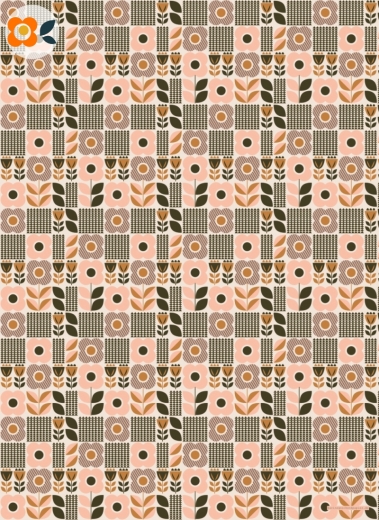 Geschenkpapier Florale Elemente