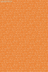 Geschenkpapier Buchstaben, orange/weiß