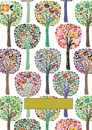 Postkarte, Monatskarte Bäume