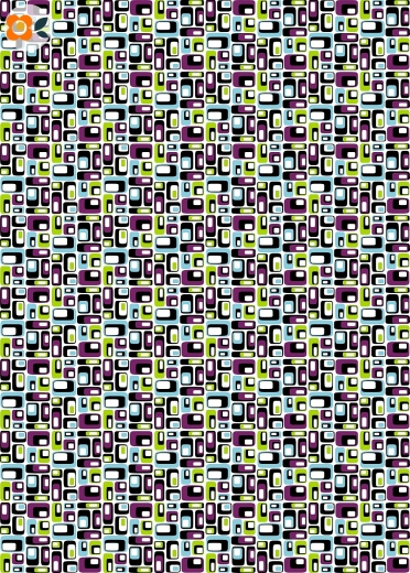 Geschenkpapier Mosaik, Mediterran