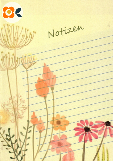 Notizheftchen Notizen, Blumenwiese (F*)
