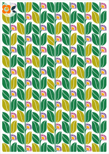 Postkarte Die Rückkehr der Retroblumen
