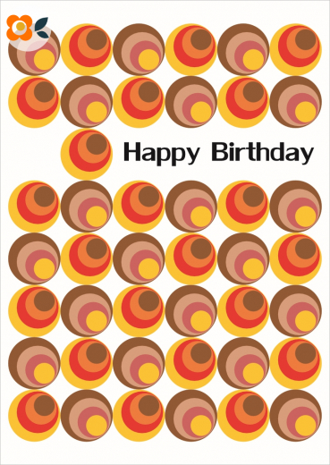 Postkarte Happy Birthday, Retrospots I
