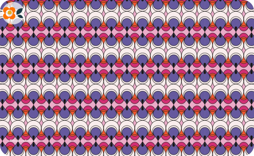 Frühstücksbrettchen Retrotropfen