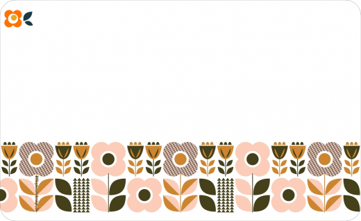 Frühstücksbrettchen Florale Elemente