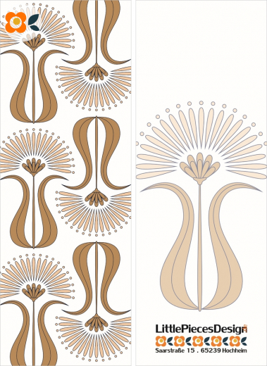 Lesezeichen Abstrakte Retro-Blume