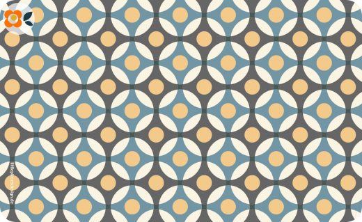 Frühstücksbrettchen Flower-Dots blau