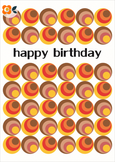 Postkarte Happy Birthday, Retrospots II