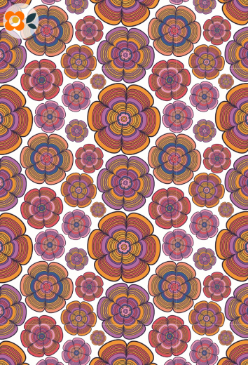 Geschenkpapier Funky Flower Power