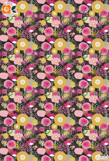 Geschenkpapier Bunte Blumenmischung