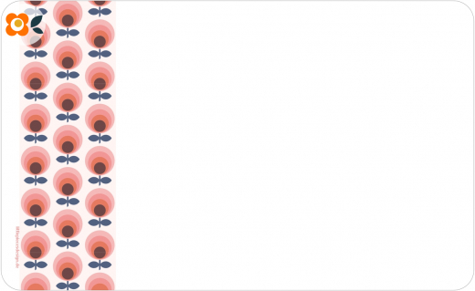 Frühstücksbrettchen Mid-Century, rot