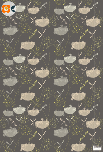 Geschenkpapier Grasschirme