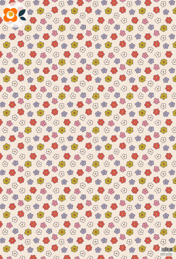Geschenkpapier Cartoon-Blumen