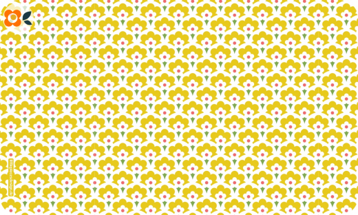 Frühstücksbrettchen Skandinavisches Blumen Retro