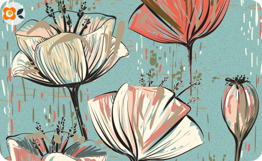 Frühstücksbrettchen Vintage Blumenwelt