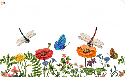 Frühstücksbrettchen Sommerwiese