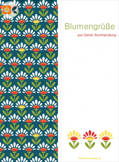 Lesezeichen Blumengrüße, Margeriten