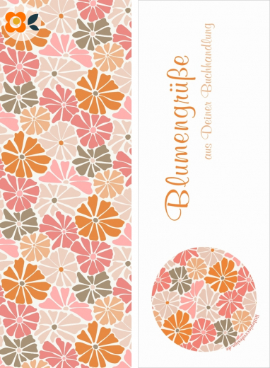 Lesezeichen Blumengrüße, Blütenwiese