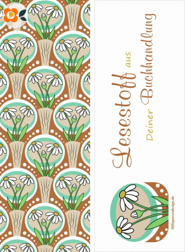 Lesezeichen Lesestoff, Blumenvase