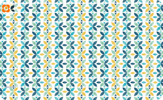 Frühstücksbrettchen Mosaik, blau/gelb