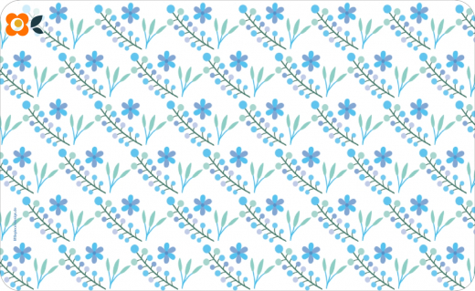 Frühstücksbrettchen Blaue Blümchen