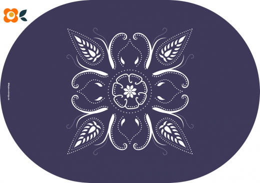 Frühstücksbrettchen Bandana, blau