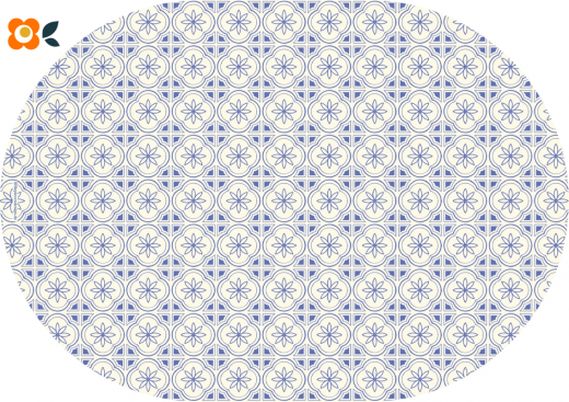 Frühstücksbrettchen Kacheln, blau