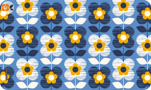Frühstücksbrettchen Handgezeichnete Retroblumen