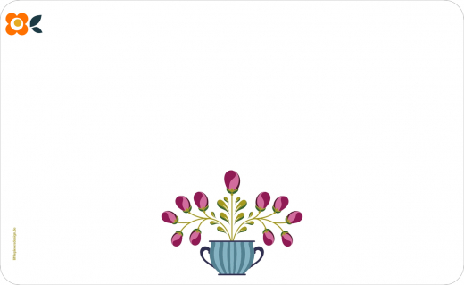 Frühstücksbrettchen Blumentopf