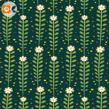 Getränkeuntersetzer Stoff / Gänseblümchen (F*)