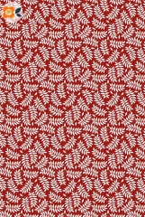 Geschenkpapier Zweige auf Rot