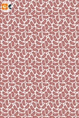 Geschenkpapier Zweige, rot/creme