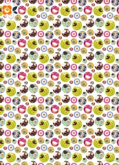 Geschenkpapier Blümchen, Vögel und Schmetterlinge