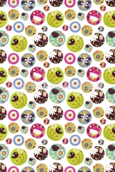 Geschenkpapier Blümchen, Vögel und Schmetterlinge
