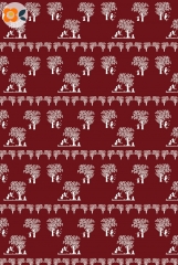 Geschenkpapier Silhouetten Traumland, rot