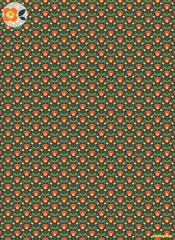 Geschenkpapier Blühende Retroblumen