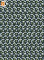 Geschenkpapier Sommerblumen auf Dunkelblau