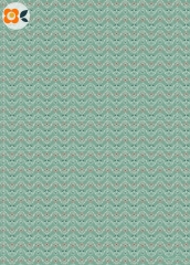 Geschenkpapier Bogenblume, Welle auf Hellblau