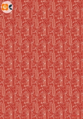 Geschenkpapier Gesundes Allerlei, rot (Jubiläum)