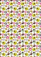 Geschenkpapier Blümchen, Vögel und Schmetterlinge