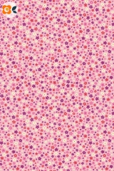 Geschenkpapier Geblümt auf Rosa