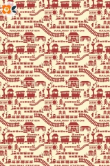 Geschenkpapier Railway