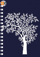 Notizblock Baum blau