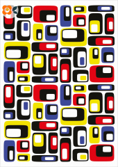 Postkarte Quader, Bauhaus