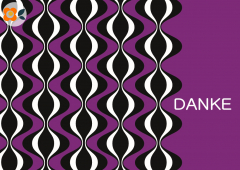 Postkarte Danke, 70er Welle