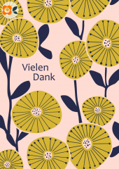 Postkarte Vielen Dank, Gartenträumer