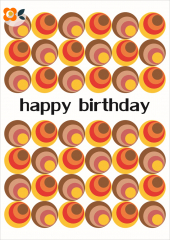 Postkarte Happy Birthday, Retrospots III