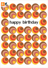 Postkarte Happy Birthday, Retrospots