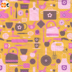 Lunchservietten Küchenutensilien, Rosa/Braun